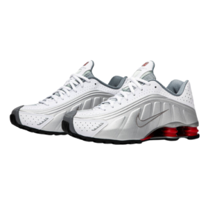 Nike Shox R4 White/Metallic Silver/Comet Red