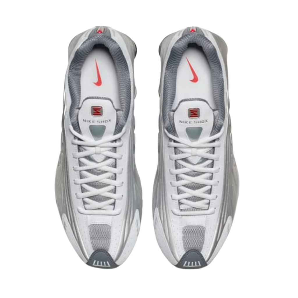 Nike Shox R4 White/Metallic Silver/Comet Red - Imagen 4